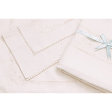 Load image into Gallery viewer, Pure Linen Bed Sets - hemstitched with hand embroidery, satin stitched and plain linen sets