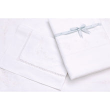 Load image into Gallery viewer, Pure Linen Bed Sets - hemstitched with hand embroidery, satin stitched and plain linen sets