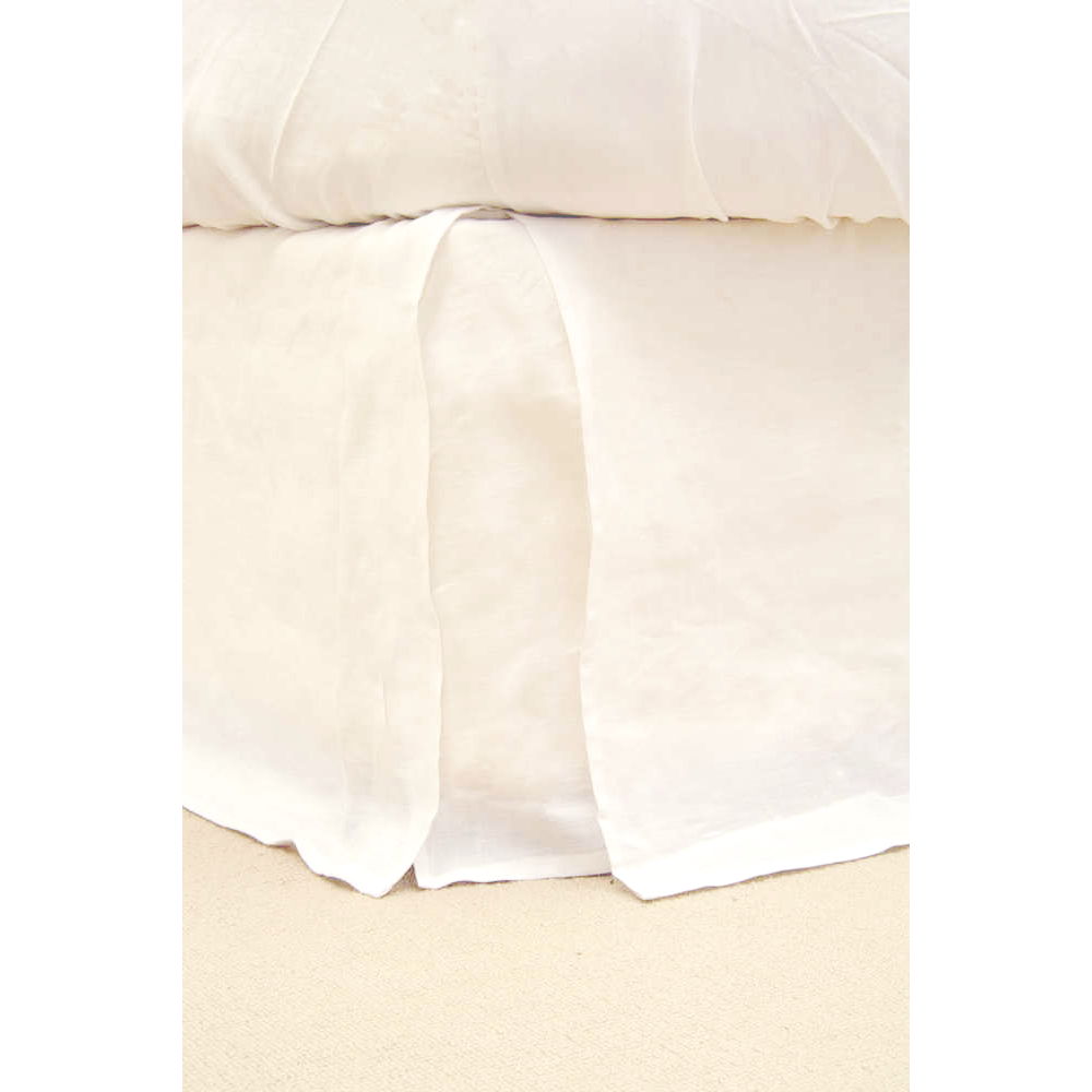 Linen bed skirt ivory best sale
